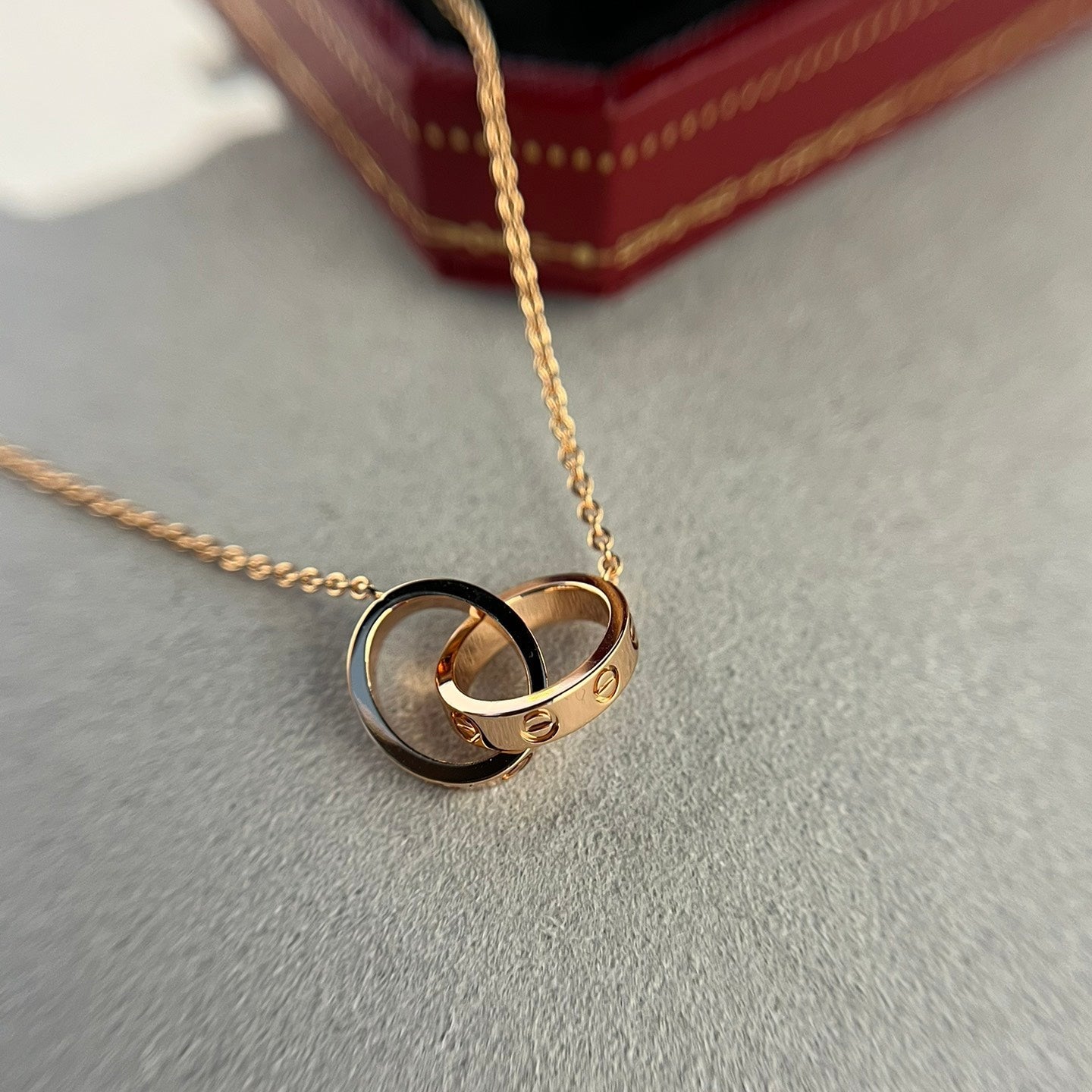 LOVE HANK DUAL RING | ROSE GOLD