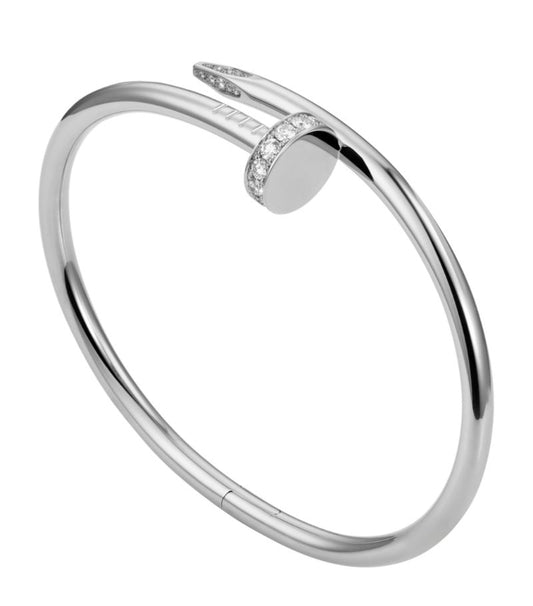 ELEGANT NAIL BRACELET DELUXE SILVER